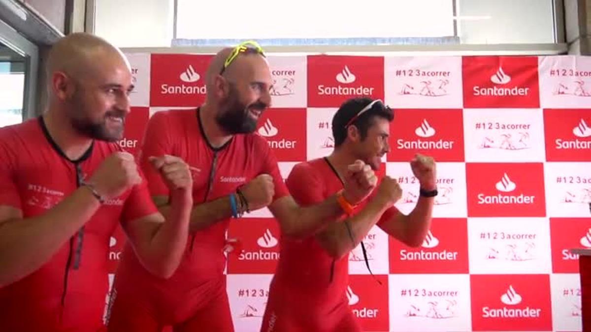 Javier Gómez Noya, en el acto de Barcelona Triathlon by Santander