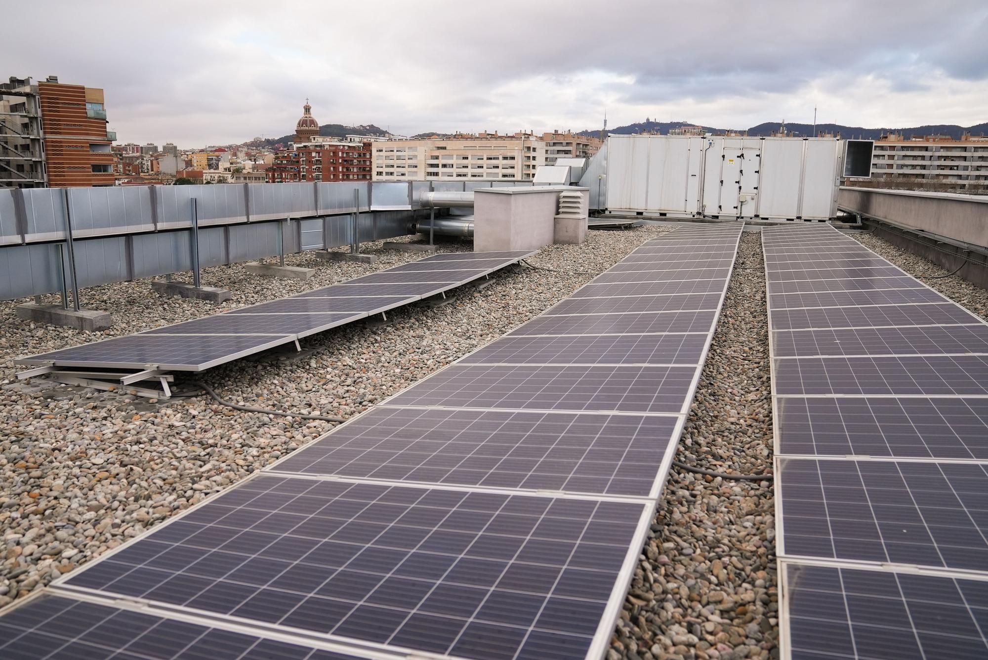 Placas solares en una escuela barcelonesa