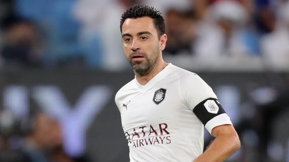 Xavi, en un partido con el Al Sadd