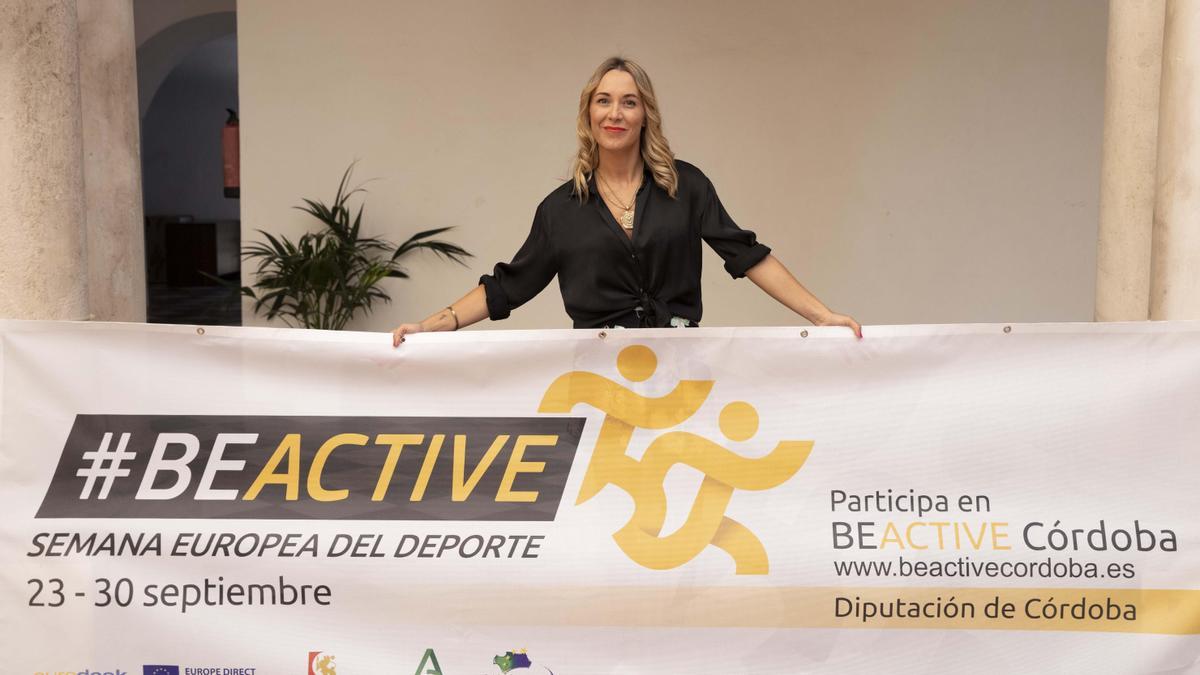 Ana Blasco en la presentación del programa Beactive Córdoba 2022 en la Diputación.