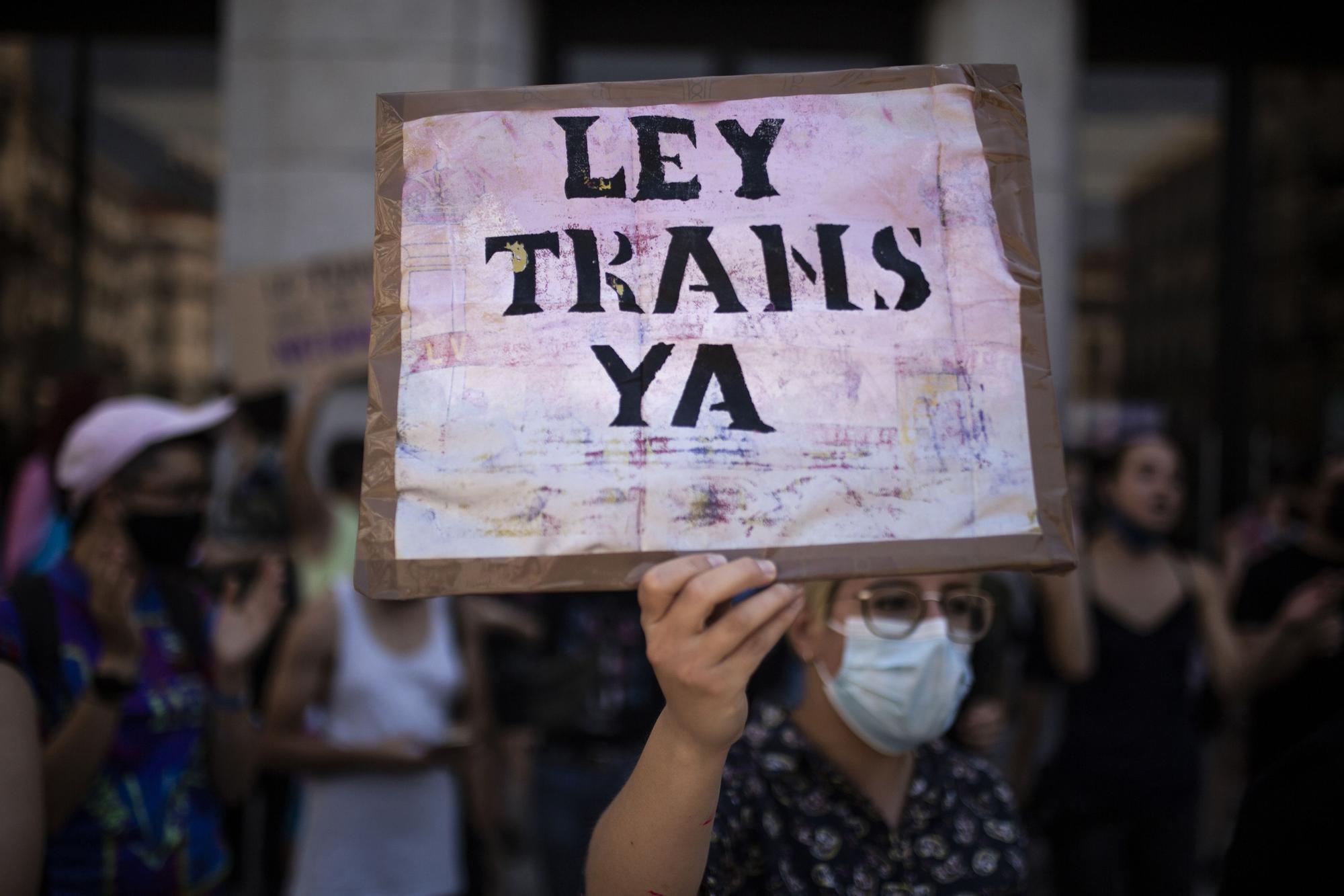 ujer cartel lee ley trans ya manifestacion favor ley tr