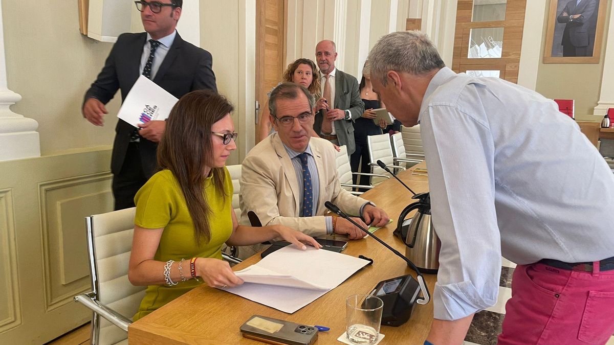 Raquel Mirat (Vox), este viernes, en el pleno del ayuntamiento.