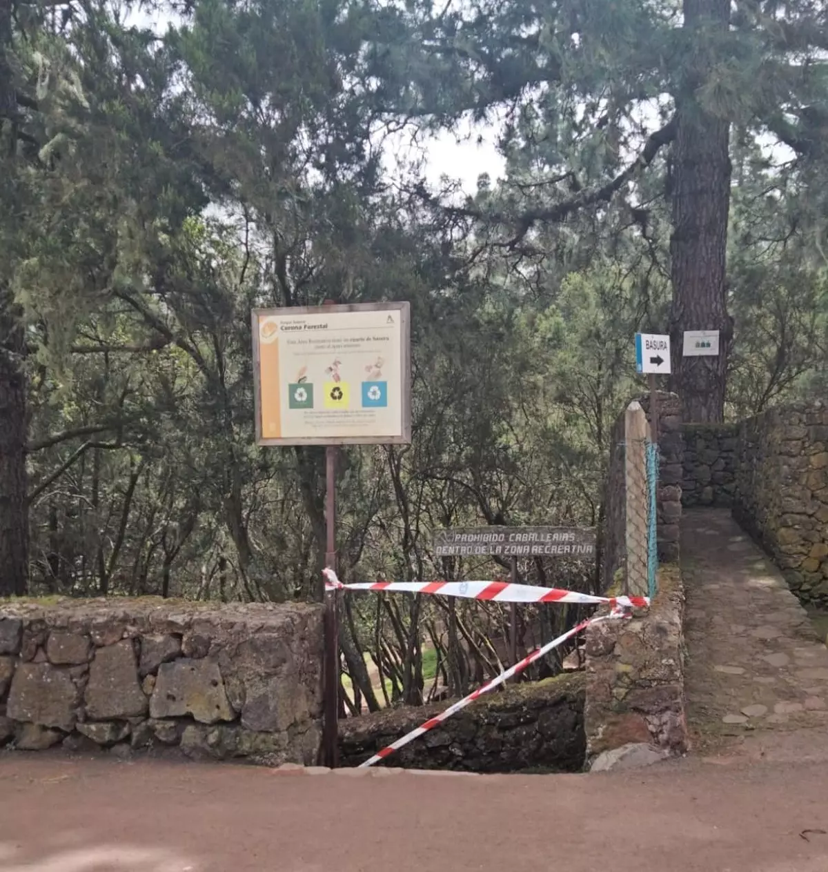 El Cabildo de Tenerife prohíbe el acceso a senderos y áreas recreativas por riesgo de incendio forestal