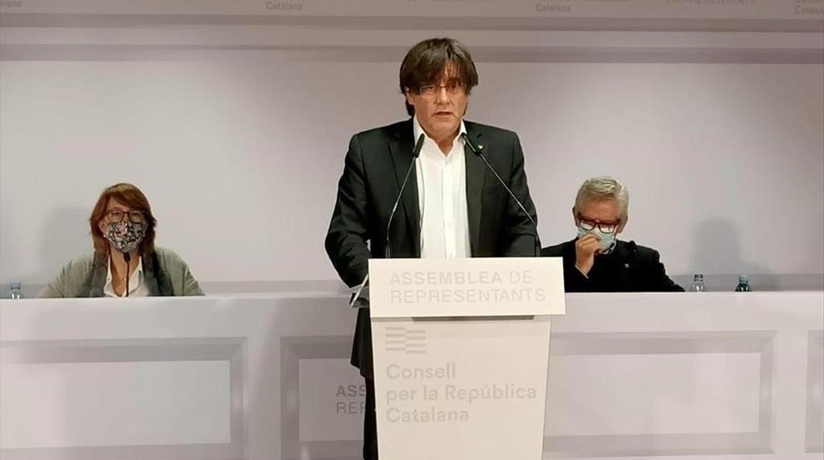 19 12 2020 El expresidente de la Generalitat y presidente del Consell per la Republica  Carles Puigdemont  POLITICA   CONSELL PER LA REPUBLICA
