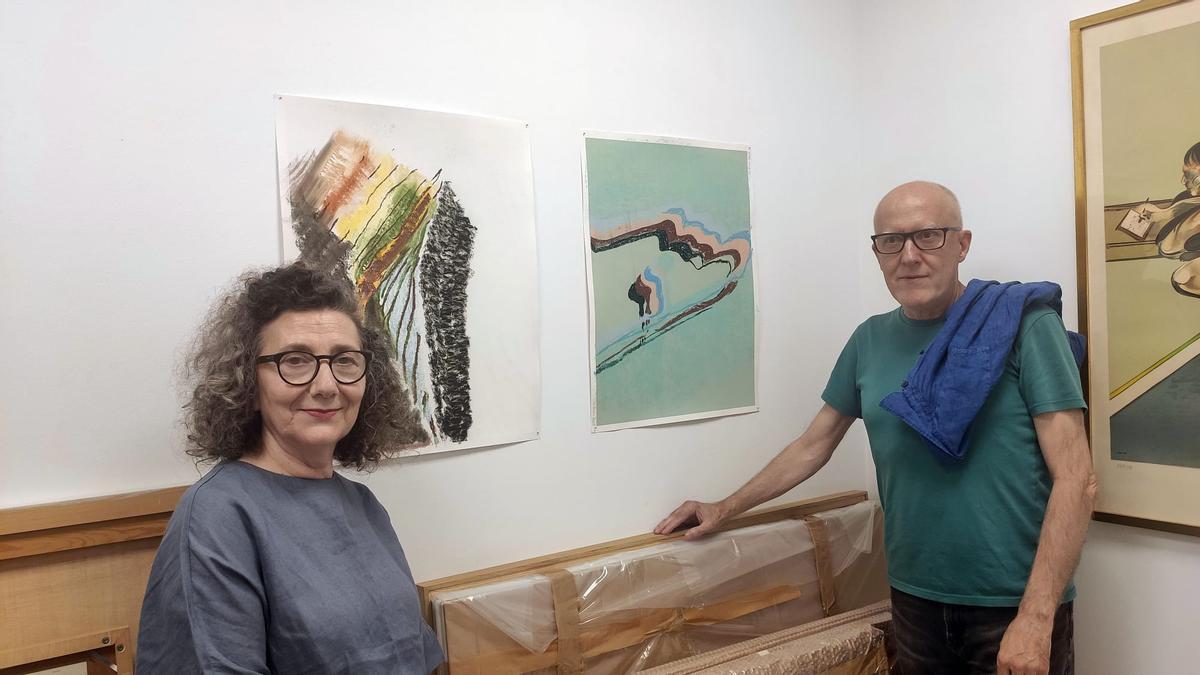 Los artistas Victoria Civera y Juan Uslé.