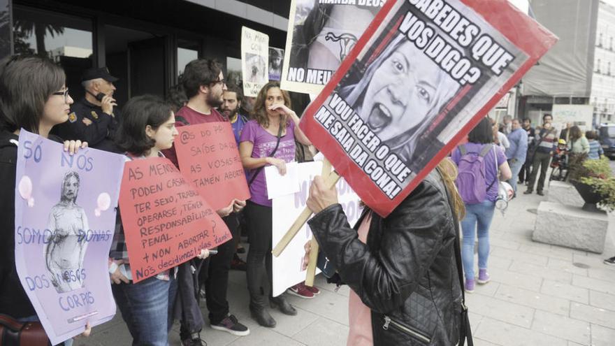 Concentración en favor del aborto libre. // Víctor Echave