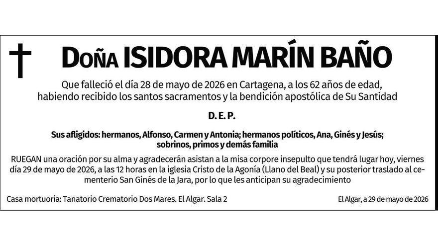 Dª Isidora Marín Baño