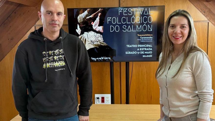 José Garrido e Lucía Seoane durante a presentación do evento.