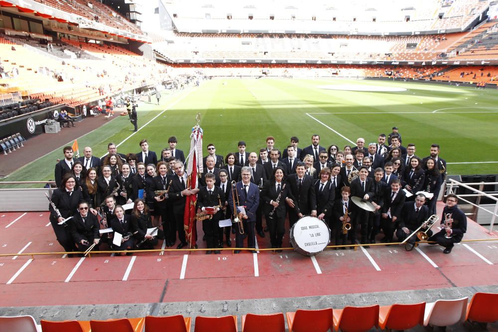 La Sociedad Musical La Lira de Chulilla puso música a la victoria del Valencia