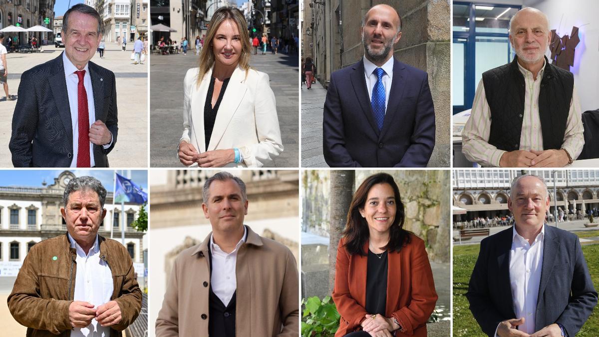 Candidatos a las alcaldías de algunas de las principales ciudades de Galicia.