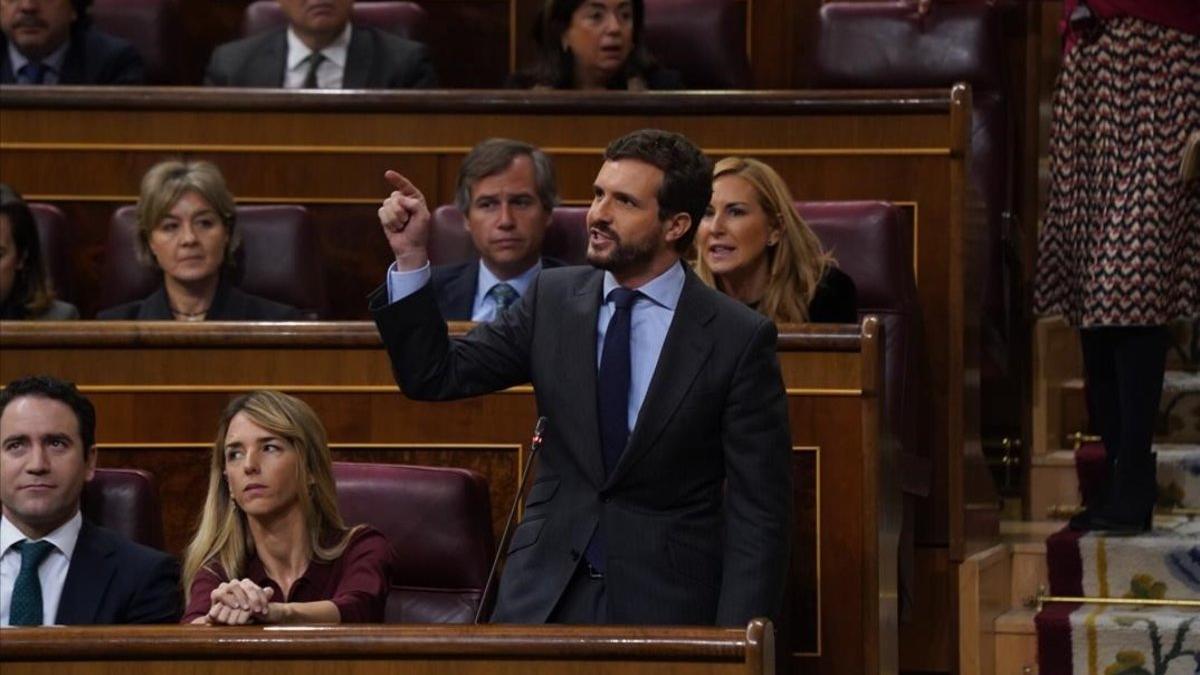 Pablo Casado en el debate de investidura