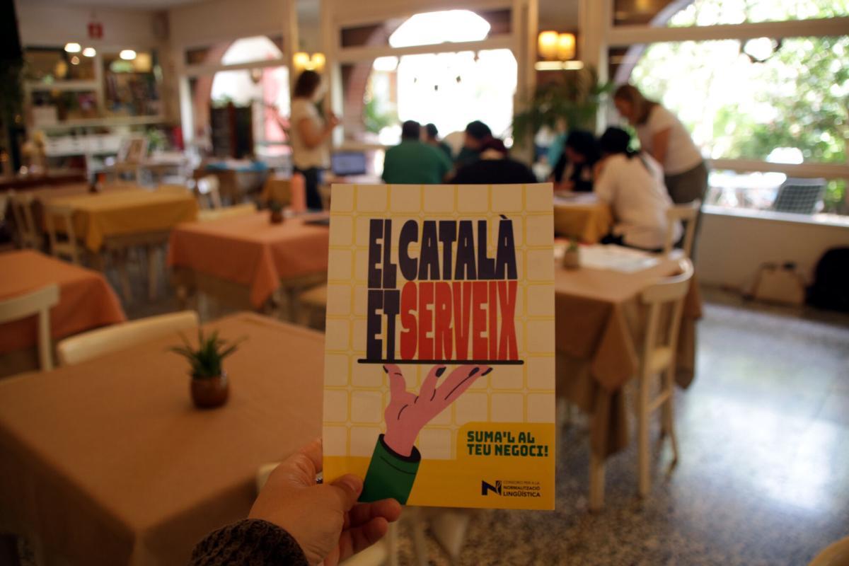 Fulletó informatiu de la campanya i una classe de català de fons