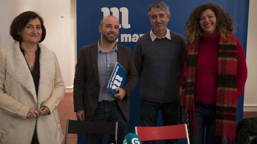 Victoria Esteban, Luís Villares, Gonzalo Rodríguez y Ana Seijas.