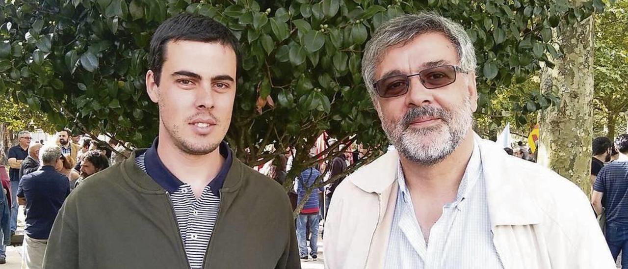 Xurxo Martínez González (á esquerda) e Emilio Xosé Insua.