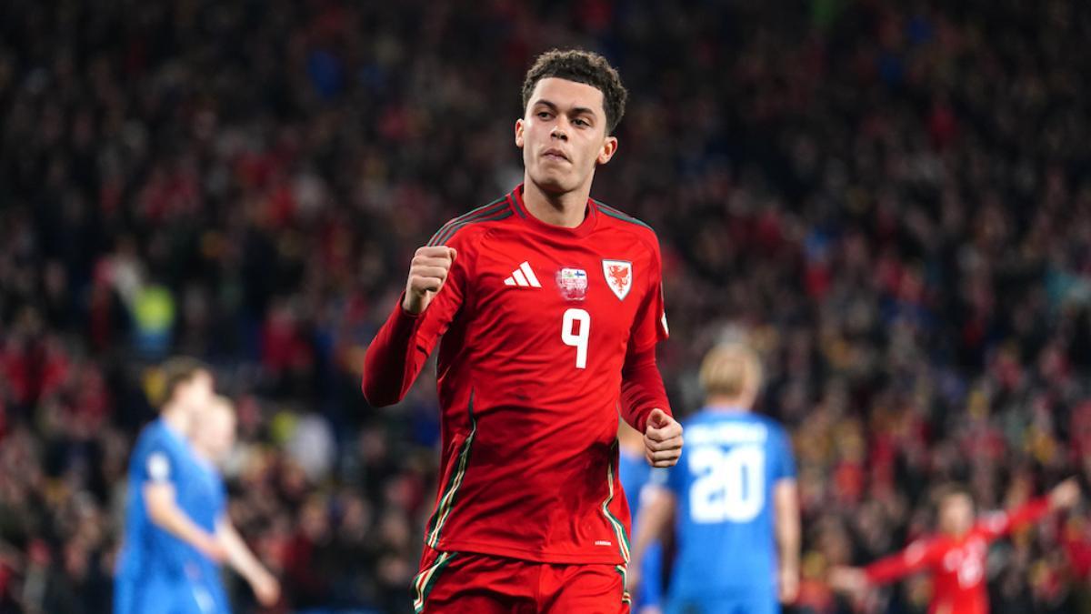 Brennan Johnson, con la selección de Gales