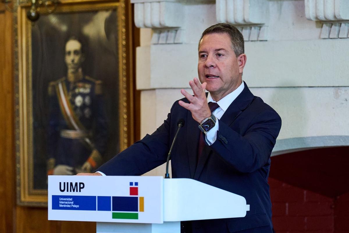 Emiliano García-Page, este miércoles en Santander.