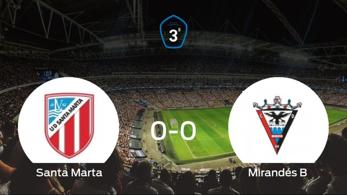 El Santa Marta y el Mirandés B empatan y suman un punto a su casillero (0-0)