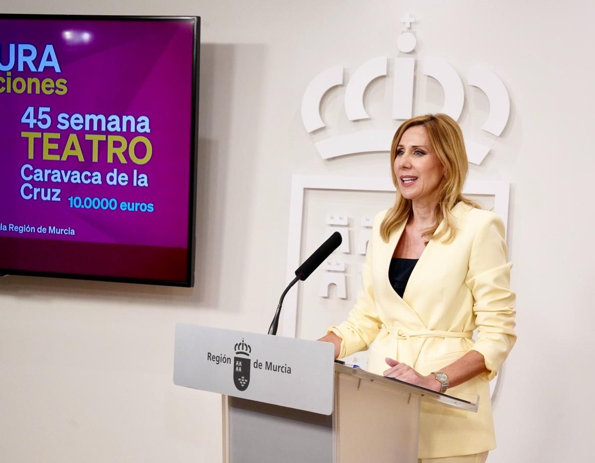 La consejera Marisa López Aragón, este jueves en la rueda de prensa posterior al Consejo de Gobierno en San Esteban.
