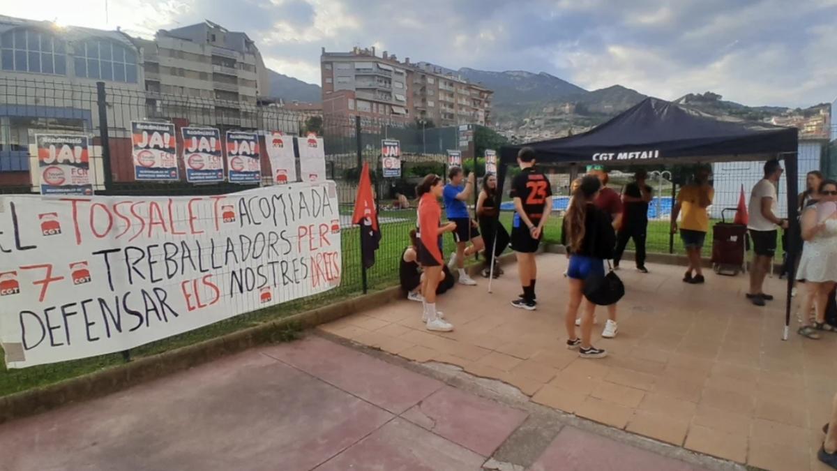 Protesta de treballadors pel conflicte del Tossalet
