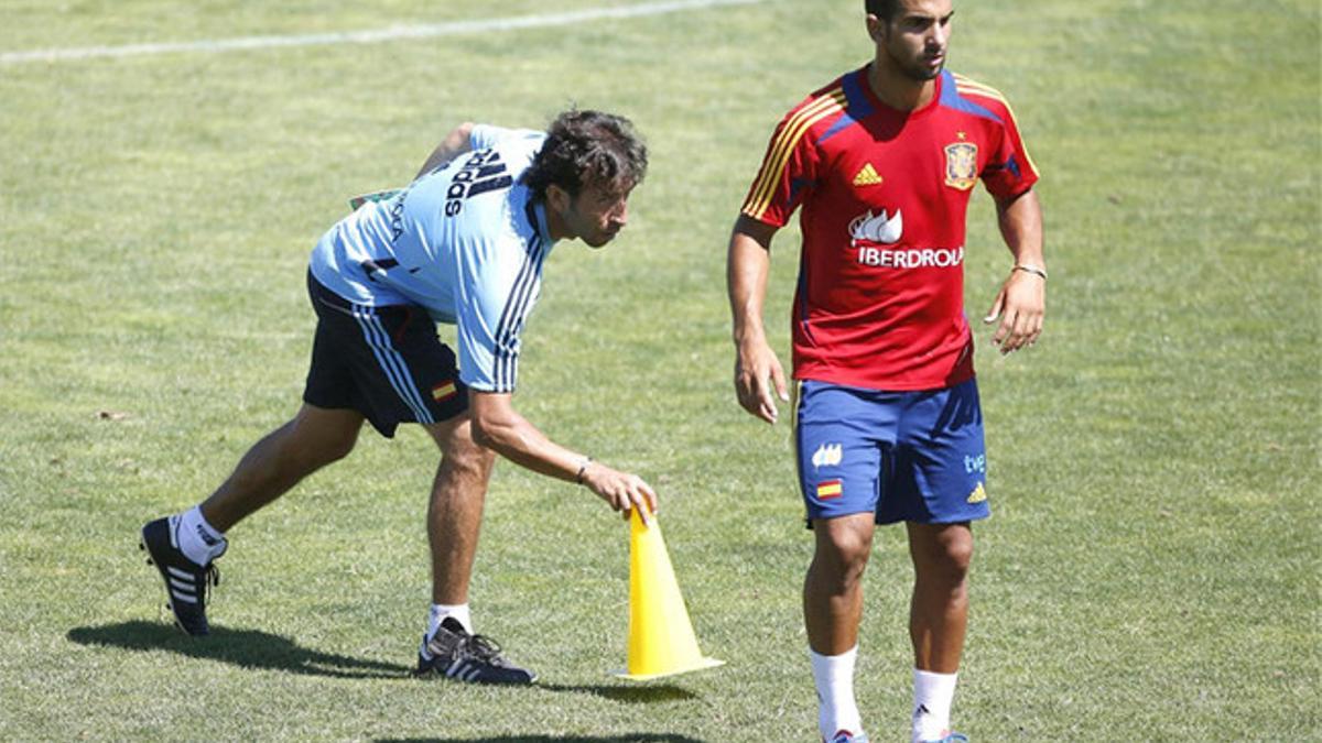 Luis Milla y Martín Montoya coincidieron en la selección sub-21