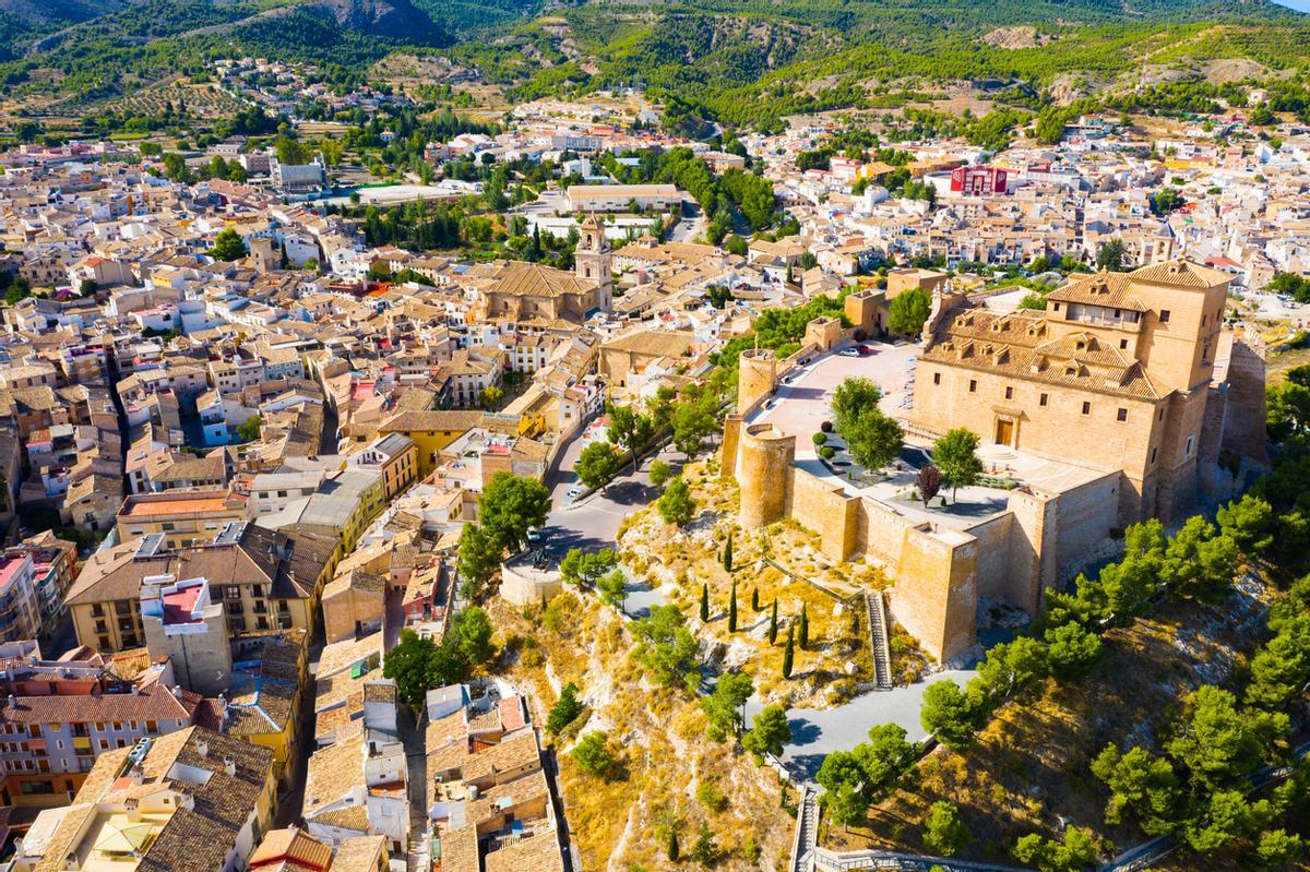 Vista del paisaje urbano de Caravaca de la Cruz