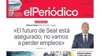 La portada de EL PERIÓDICO del 16 de septiembre de 2026