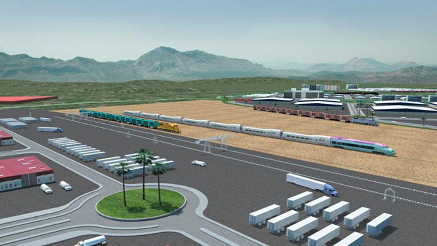 Infografía de la futura Área Logística de Antequera.