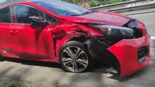 Buscan a un camionero que provocó un accidente en Oviedo y se dio a la fuga: "Estuvo a punto de matarme"