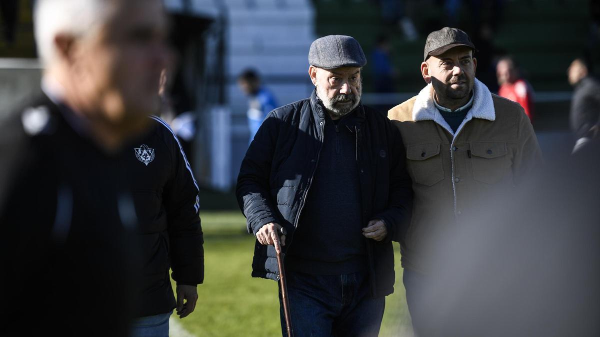 Paco Mangut y Marco Mangut, antes del partido solidario por Valencia del pasado diciembre.