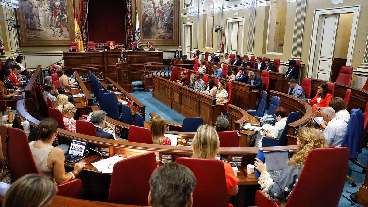 Imagen del Parlamento de Canarias durante la jornada de este miércoles