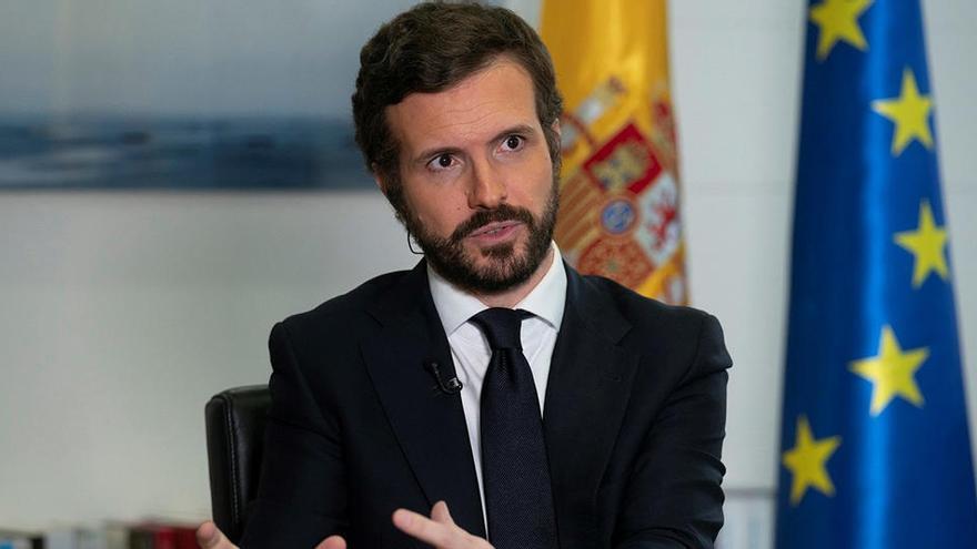 El presidente del PP, Pablo Casado.