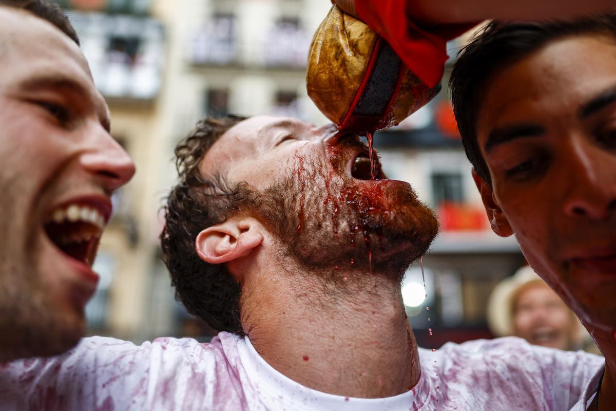 Chupinazo de los Sanfermines 2022.