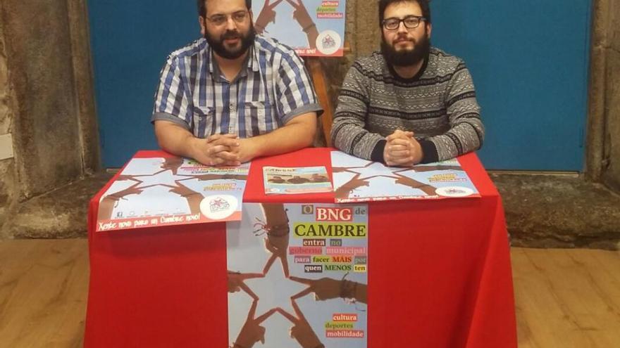 Dani Carballada y Brais Cubeiro, en un acto conjunto en enero.