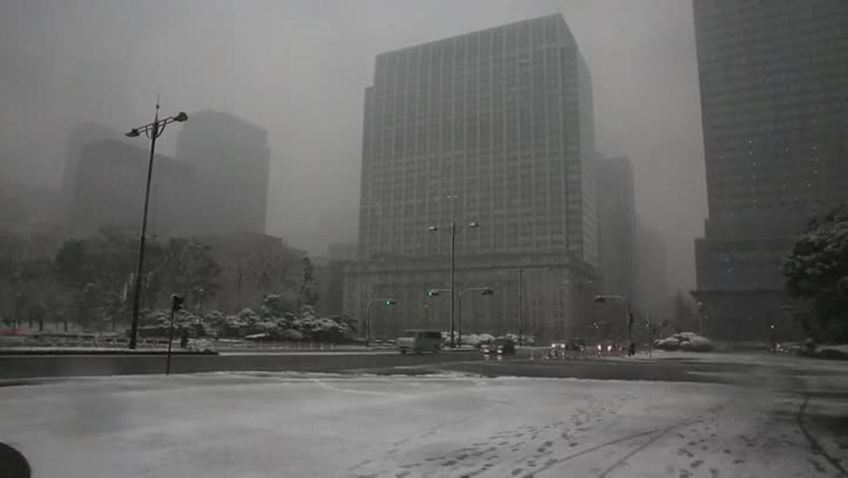 Las fuertes nevadas registradas hoy en Tokio han activado la mayor alerta por este fenómeno meteorológico en cuatro años.