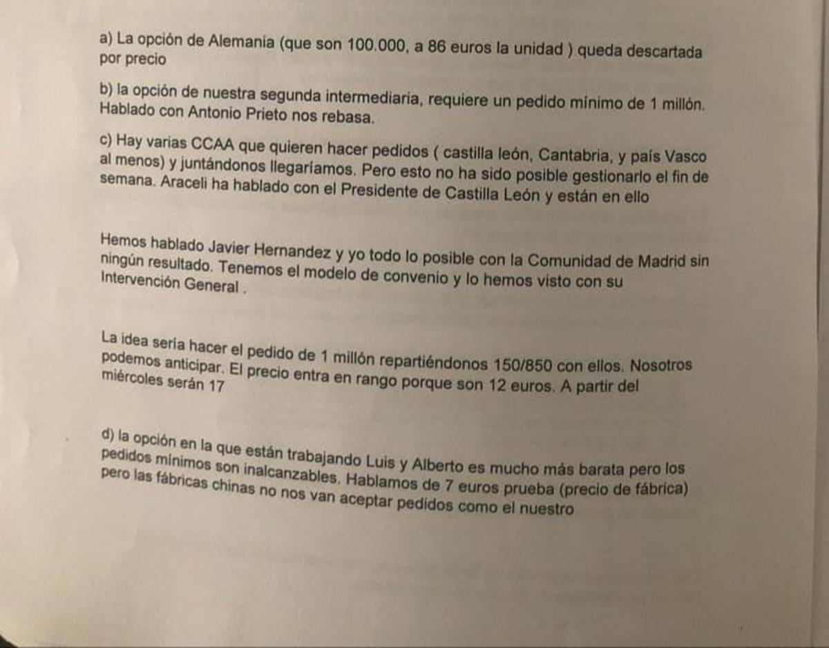 y mail de la coordinadora de Alcaldía a Collado 2