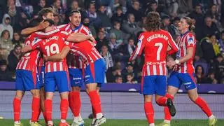 El Atlético se abona al "ganar, ganar y volver a ganar" y se reengancha a la lucha por LaLiga triturando al Valladolid