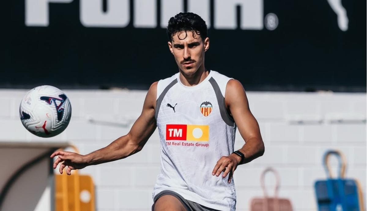 André Almeida, en el entrenamiento de este viernes