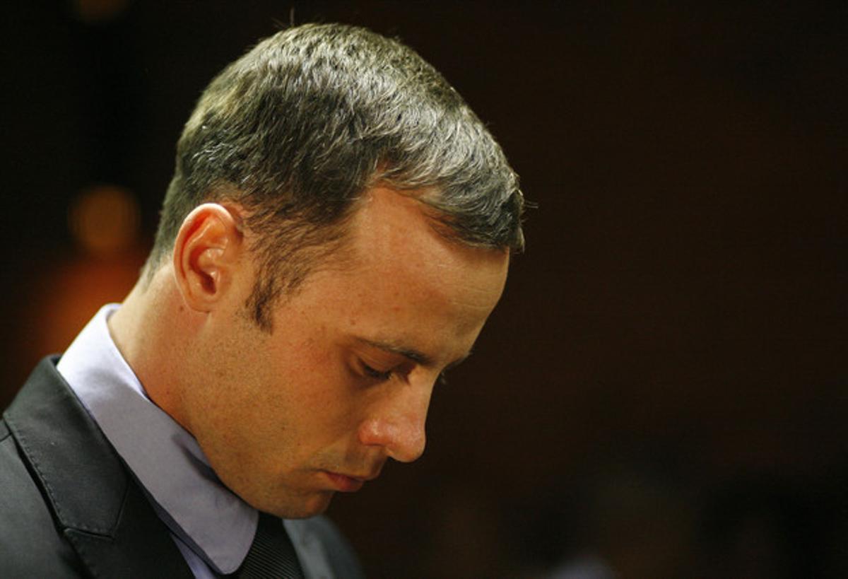 Oscar Pistorius, davant el tribunal a la vista del 21 de febrer.