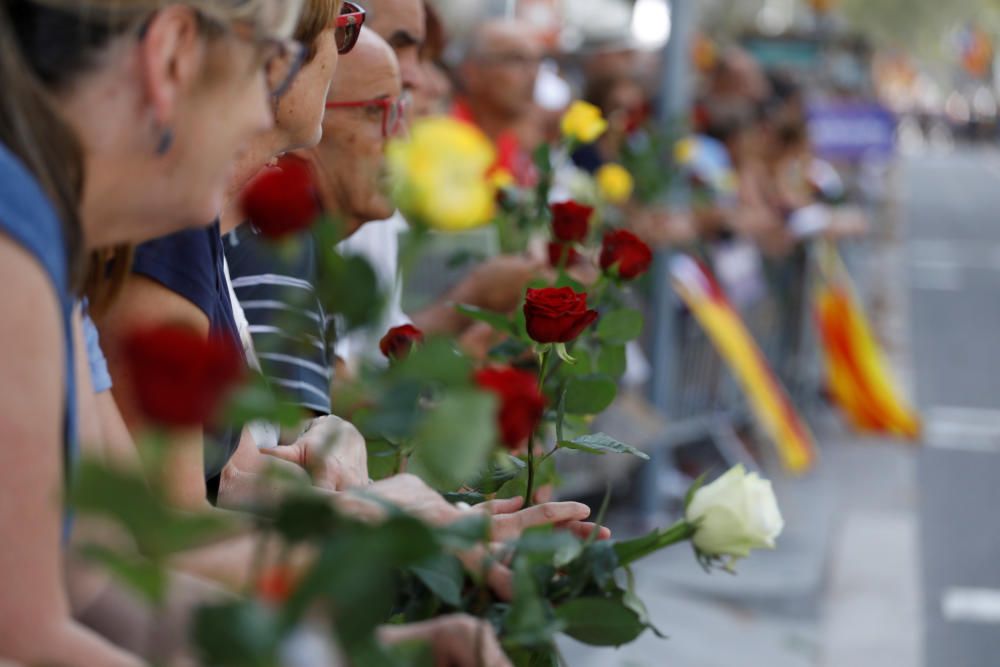 Manifestació contra el terrorisme i en suport a les víctimes dels atemptats de Barcelona