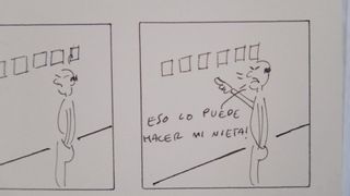 Dibujo y lana reciclada de Adrián Martínez en el Programa OFF de CAN ART Ibiza