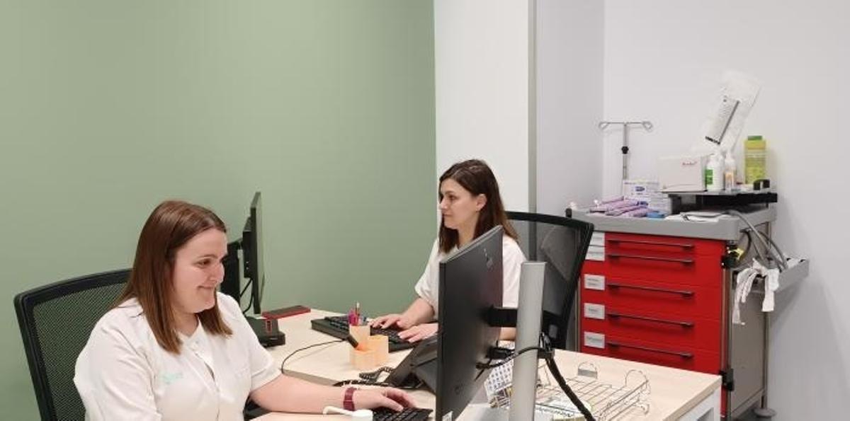 Una de las nuevas consultas del hospital de Alcañiz.