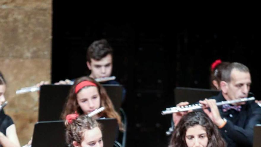 Los flautistas, ayer, en el Auditorio.