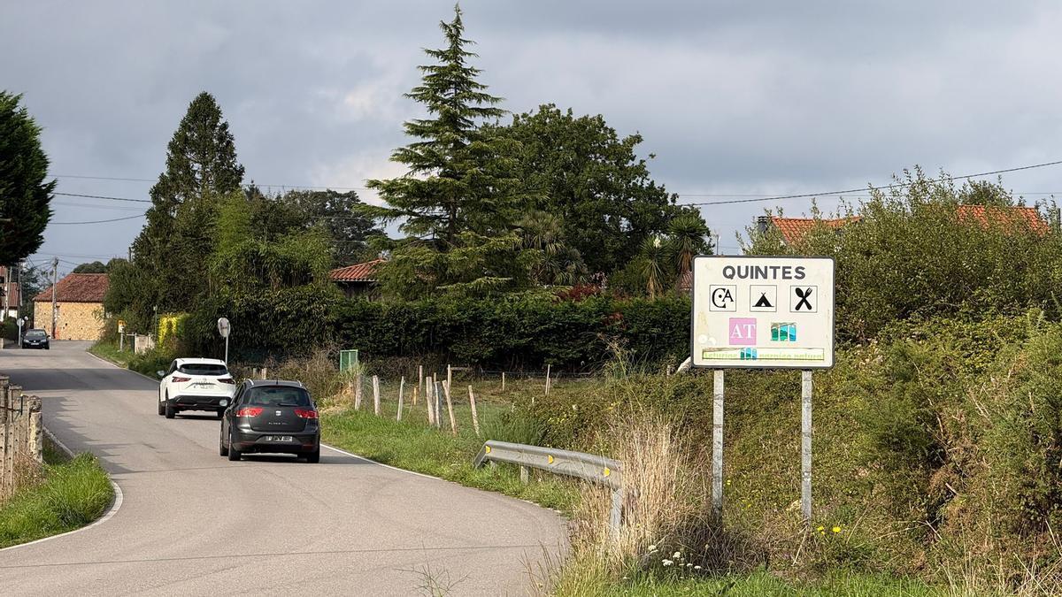 Entrada a Quintes, en Villaviciosa