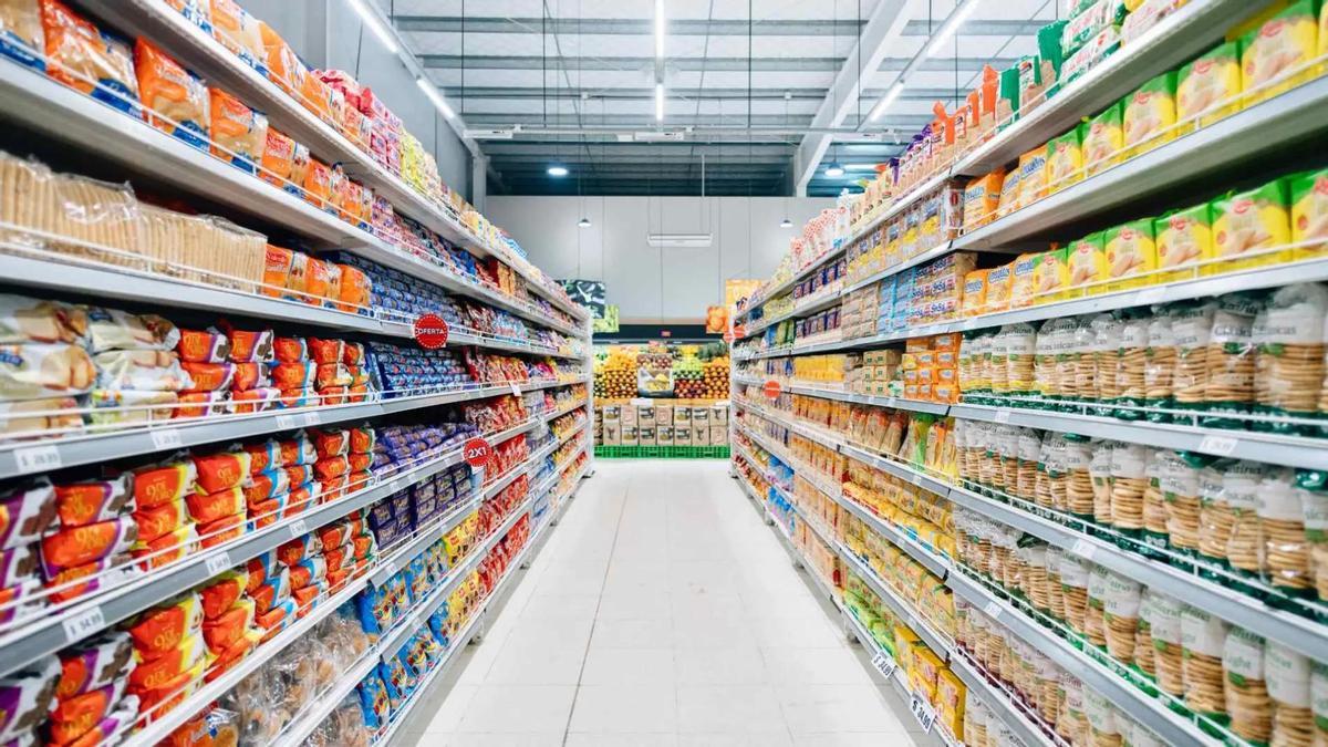 Productos en un supermercado