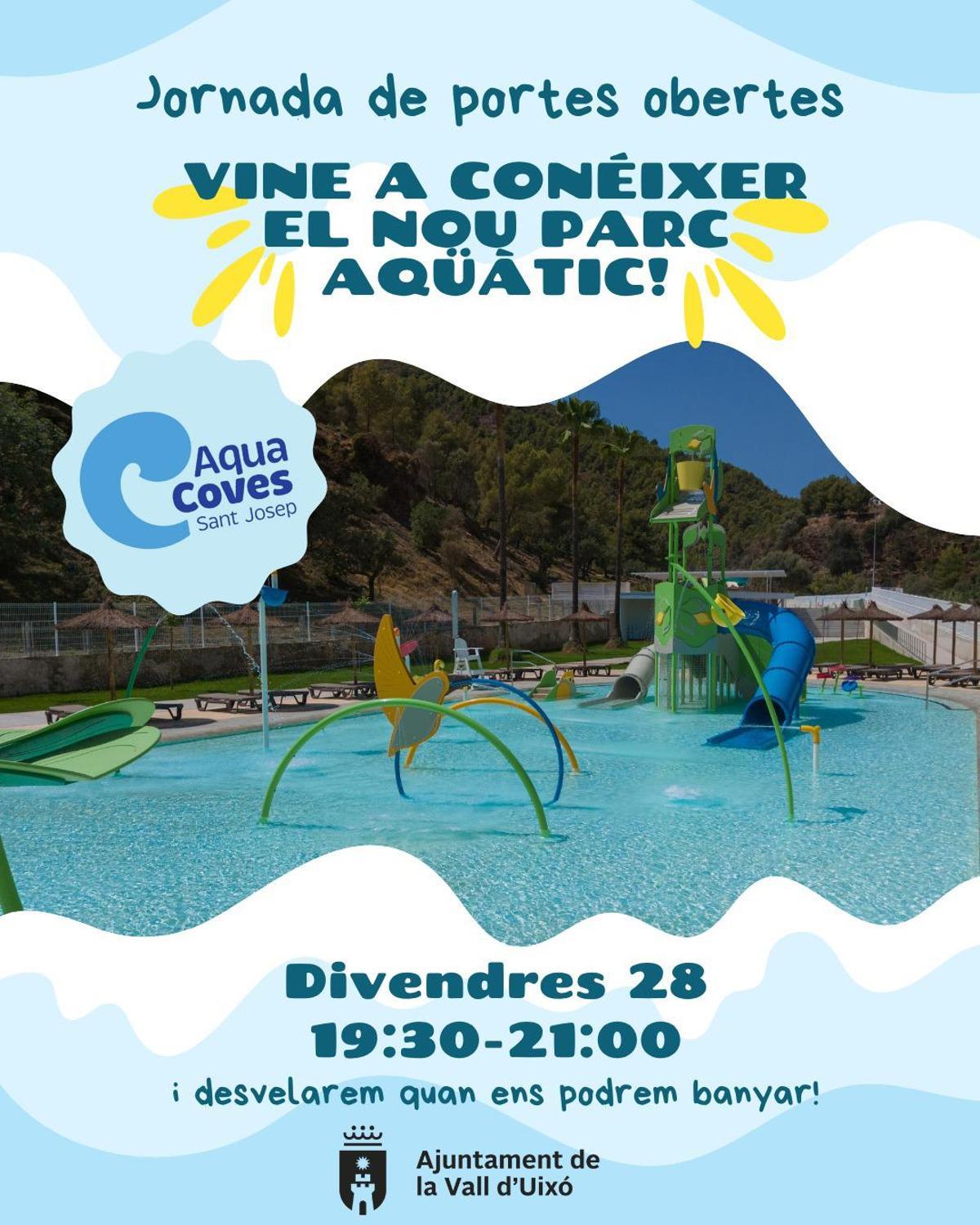 Cartel anunciador de la jornada de puertas abiertas difundido por el Ayuntamiento de la Vall d'Uixó.
