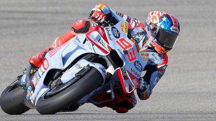 Marc Marquez , en acción con la Ducati de Gresini