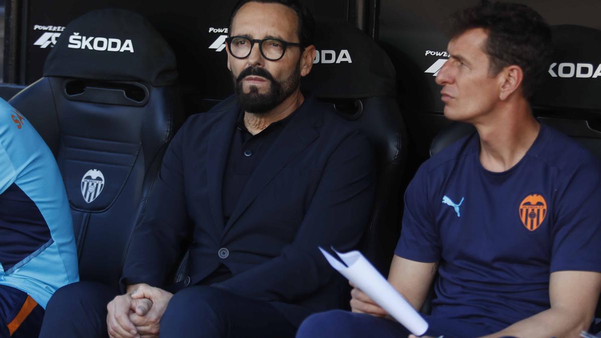 José Bordalás, durante el partido contra el Betis