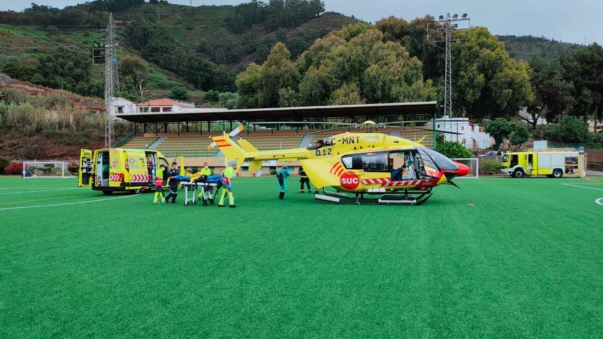 Despliegue por un accidente en Teror