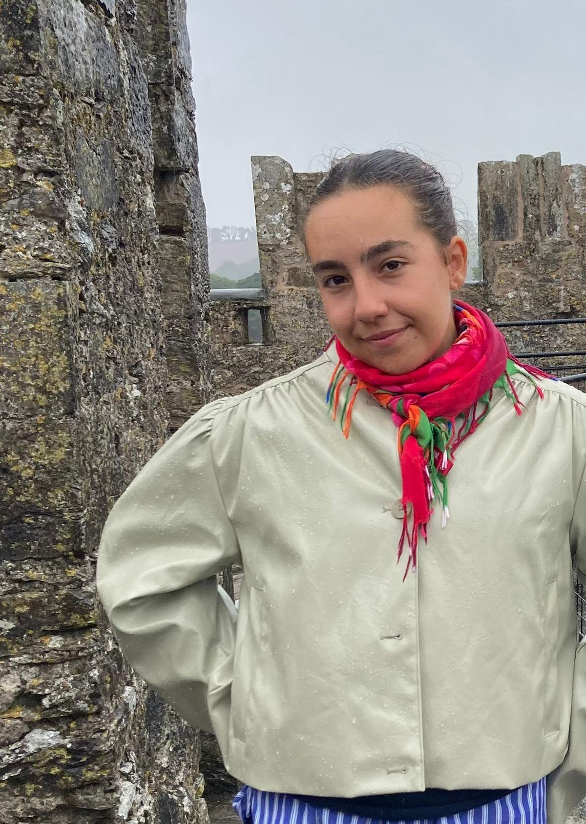 Marta Huerta Sánchez, en el castillo de Blarney en Irlanda el verano pasado.