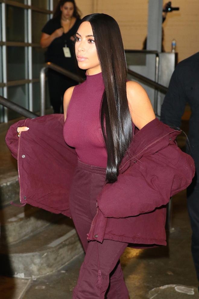 Kim Kardashian en la NYFW: sugerente sin ropa interior